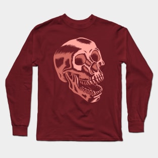 Rose Gold Human Skull Long Sleeve T-Shirt